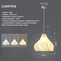 3Dlux Nordique | Suspension blanc nordique - LUSTRINA
