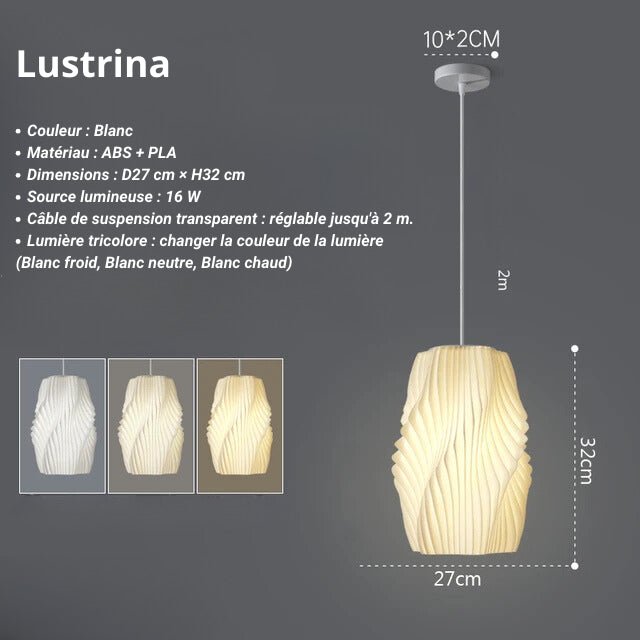 3Dlux Nordique | Suspension blanc nordique - LUSTRINA