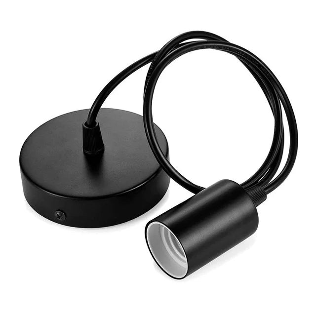 Kit de Suspension Luminaire E27 - Câble 1m/1,5m - Noir/Blanc - LUSTRINA