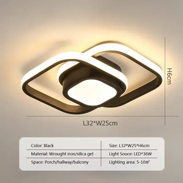 Anneaux Moderne LED | Luminaire noir ou blanc Led - LUSTRINA