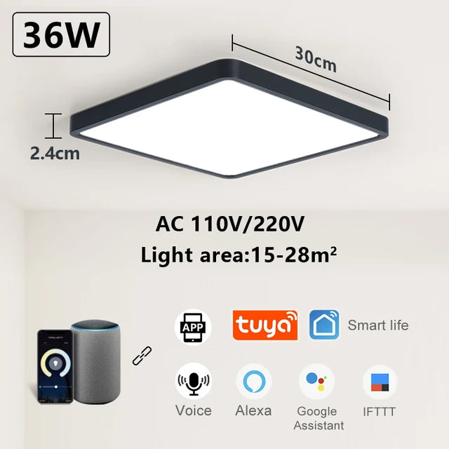 WoodSense | Plafonnier LED intelligent - LUSTRINA