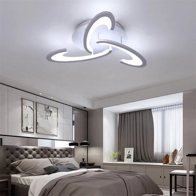 Ambiance Écarlate | Lustre salon Led noir ou blanc - LUSTRINA