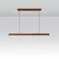 Lustre Horizon Épuré en Bois | Luminaire contemporain en Bois, Éclairage LED Ajustable pour Salon et Cuisine - LUSTRINA