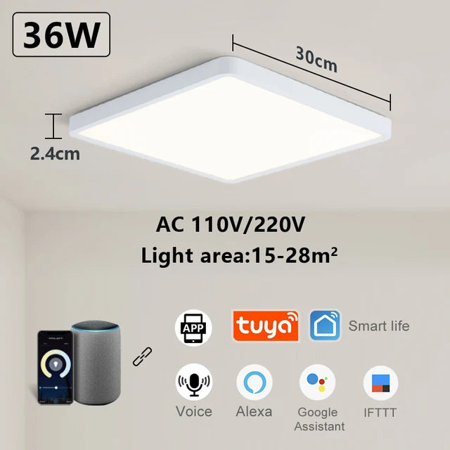 WoodSense | Plafonnier LED intelligent - LUSTRINA