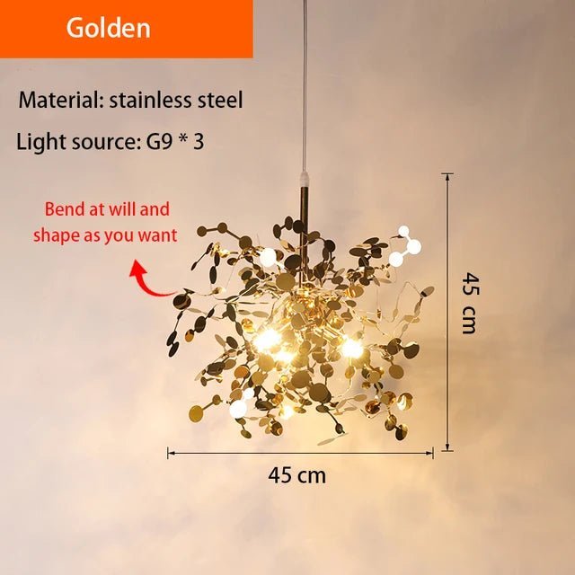 Lustre Arbre Dandelion | Lustre doré ou argenté pour une touche de luxe et de modernité - LUSTRINA