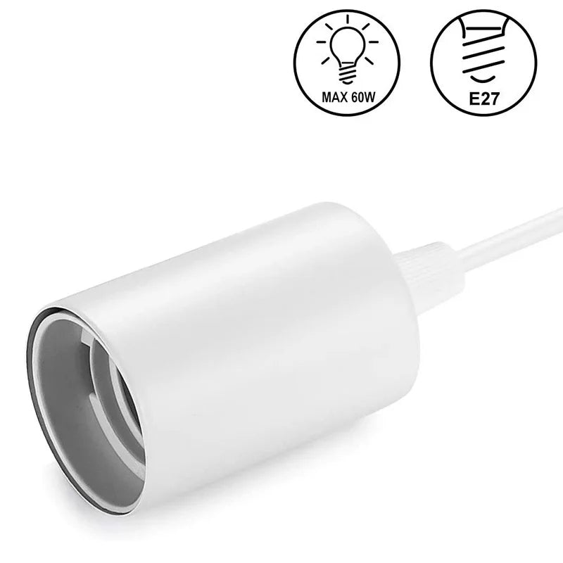 Kit de Suspension Luminaire E27 - Câble 1m/1,5m - Noir/Blanc - LUSTRINA