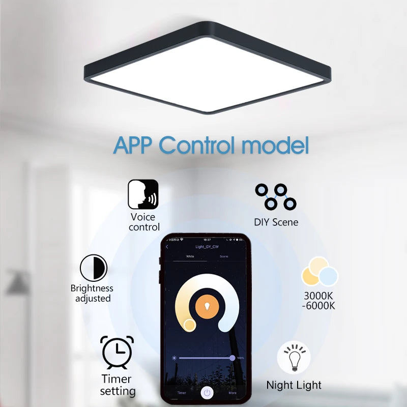 WoodSense | Plafonnier LED intelligent - LUSTRINA