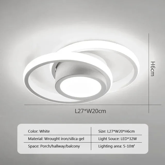 Anneaux Moderne LED | Luminaire noir ou blanc Led - LUSTRINA