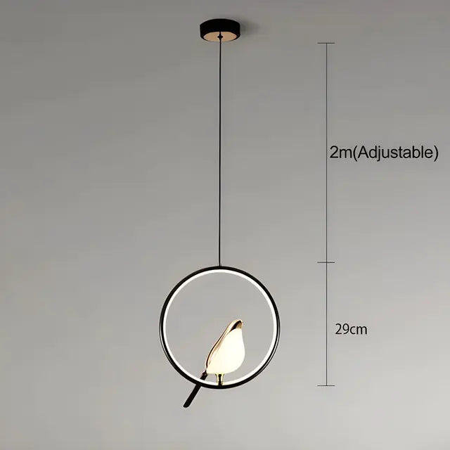 Oiseau d'Ébène | Suspension LED en Aluminium prestige pour Décoration Élégante - LUSTRINA