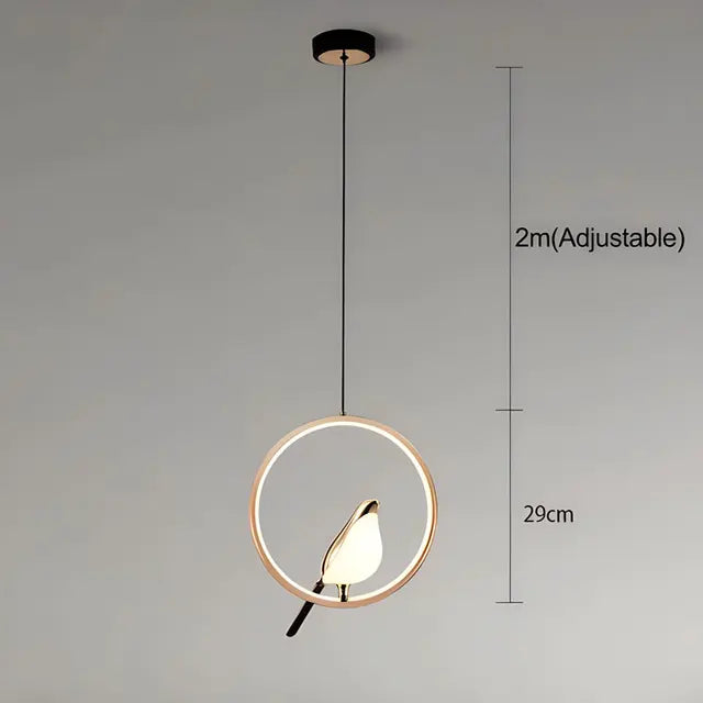 Oiseau d'Ébène | Suspension LED en Aluminium prestige pour Décoration Élégante - LUSTRINA