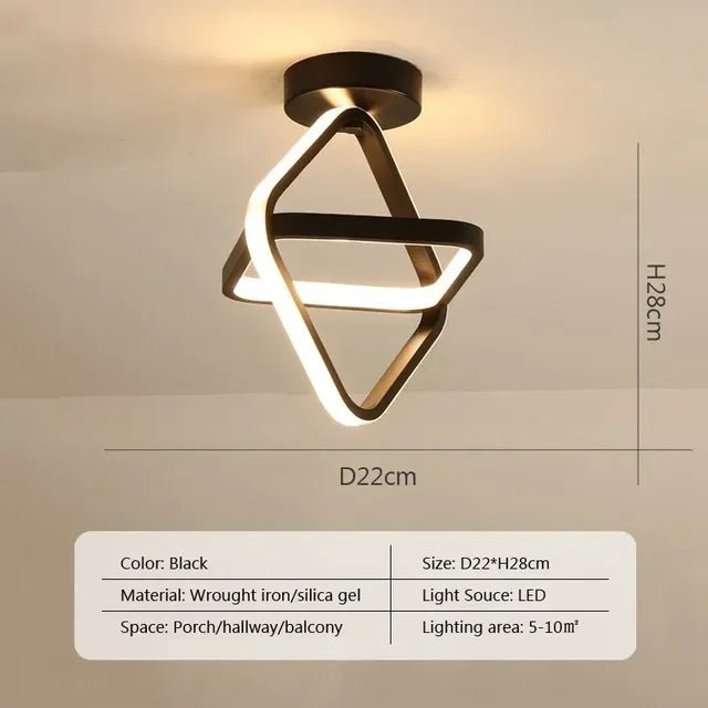 Anneaux Moderne LED | Luminaire noir ou blanc Led - LUSTRINA