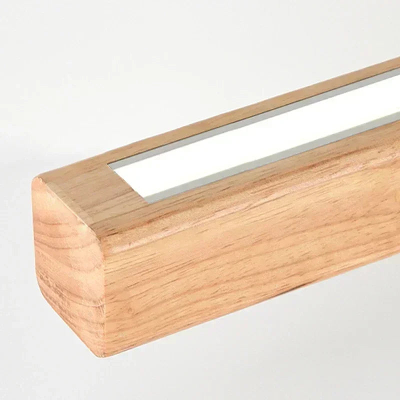 Lustre Horizon Épuré en Bois | Luminaire contemporain en Bois, Éclairage LED Ajustable pour Salon et Cuisine - LUSTRINA