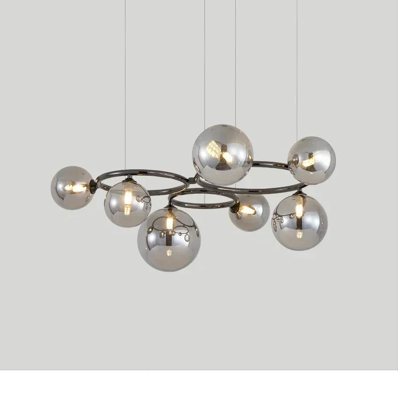 Lustre Magic Beans | Lustre Tendance en Verre Fumé pour Salon, Salle à Manger et Chambre - LUSTRINA