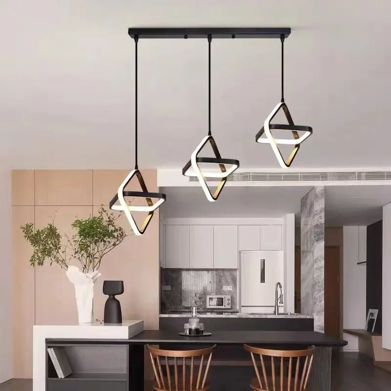 Orbitale LED | Suspension chic Noir ou Blanc - LUSTRINA
