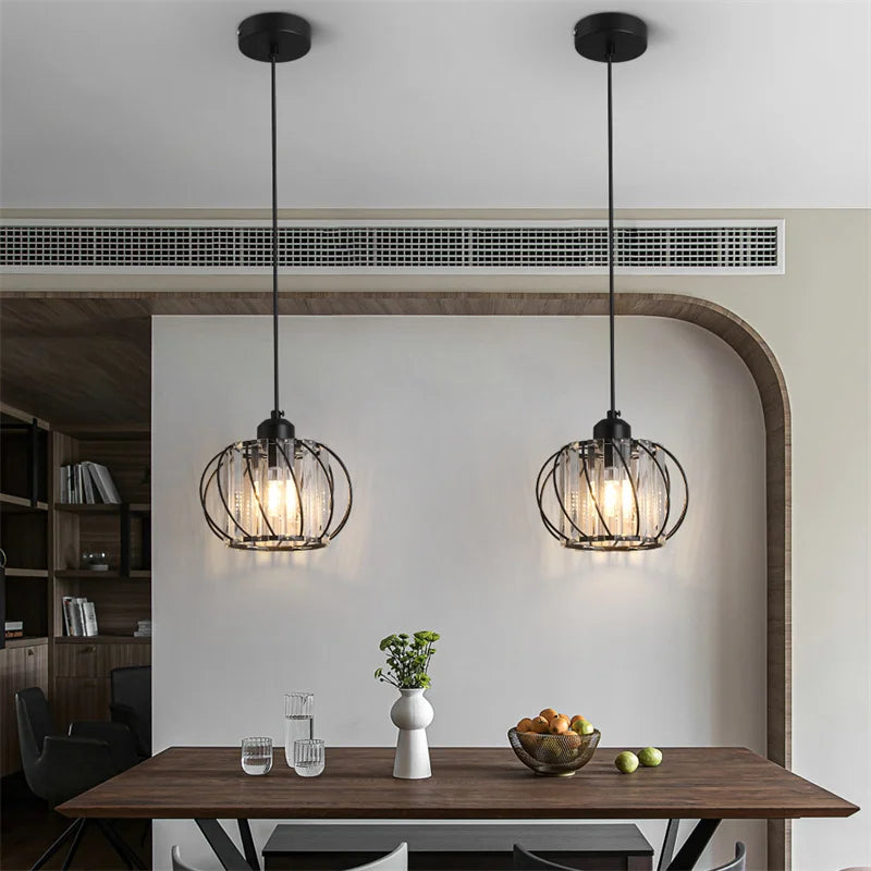 Lustre Cristalys | Suspension en verre, disponible en Pièce Unique ou Ensemble de 2 - LUSTRINA