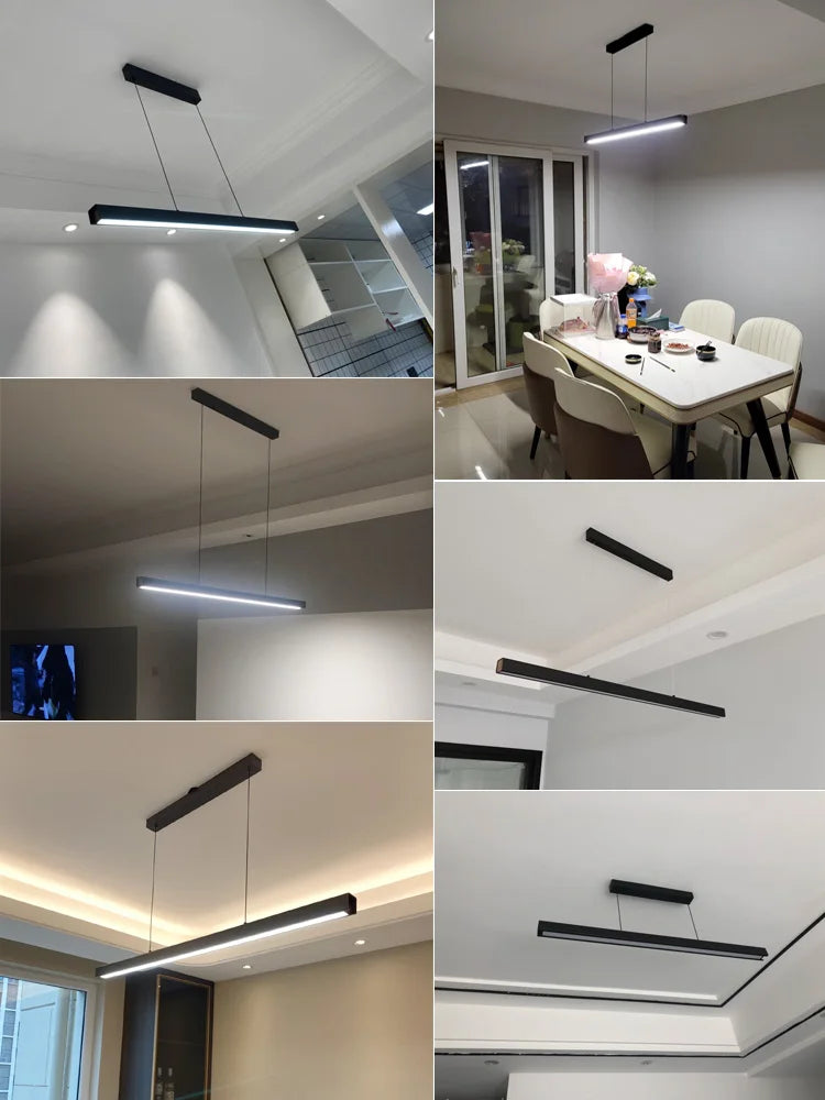 Lustre Célesta | Lustre cuisine moderne avec lumière variable et style élégant - LUSTRINA