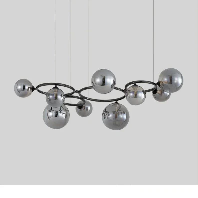 Lustre Magic Beans | Lustre Tendance en Verre Fumé pour Salon, Salle à Manger et Chambre - LUSTRINA