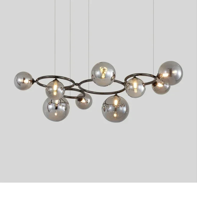 Lustre Magic Beans | Lustre Tendance en Verre Fumé pour Salon, Salle à Manger et Chambre - LUSTRINA
