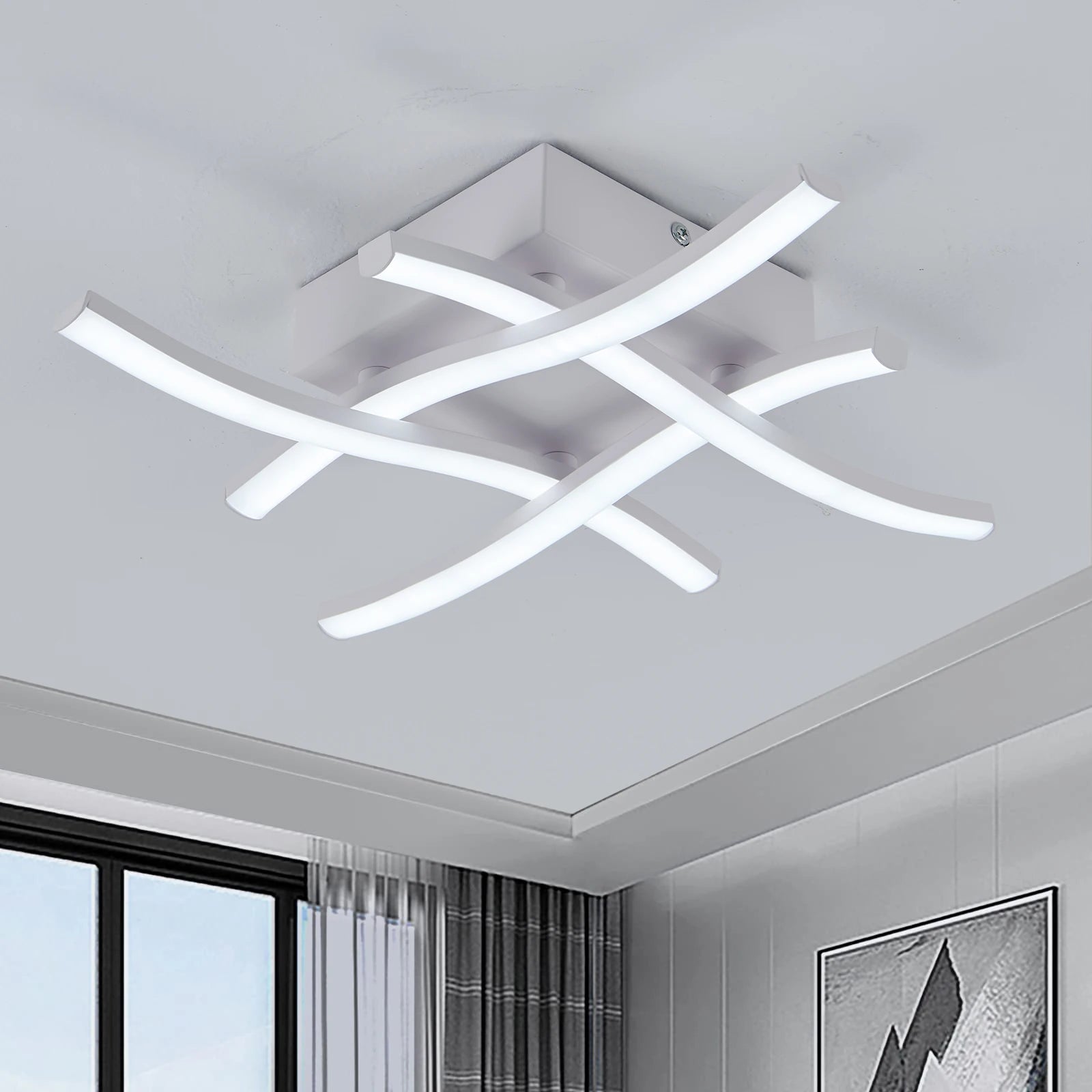 Chroma Prisme | Lustre Led blanc - LUSTRINA