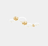 Lustre Anneaux Doré | Lustre LED Aluminium doré Tendance - LUSTRINA