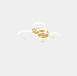 Lustre Anneaux Doré | Lustre LED Aluminium doré Tendance - LUSTRINA