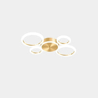 Lustre Anneaux Doré | Lustre LED Aluminium doré Tendance - LUSTRINA