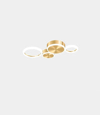 Lustre Anneaux Doré | Lustre LED Aluminium doré Tendance - LUSTRINA