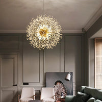 Lustre Dandelion | Luminaire suspendu doré ou argenté pour un éclairage de 10 à 15 m² - LUSTRINA