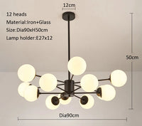 Lustre Douceur | Éclairage Élégant pour Salon et Chambre, Disponible en plusieurs tailles - LUSTRINA