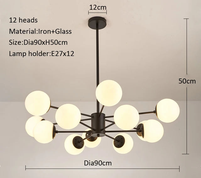 Lustre Douceur | Éclairage Élégant pour Salon et Chambre, Disponible en plusieurs tailles - LUSTRINA