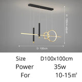 Lustre CircaLuxe | Lustre moderne pour cuisine avec éclairage Led - LUSTRINA