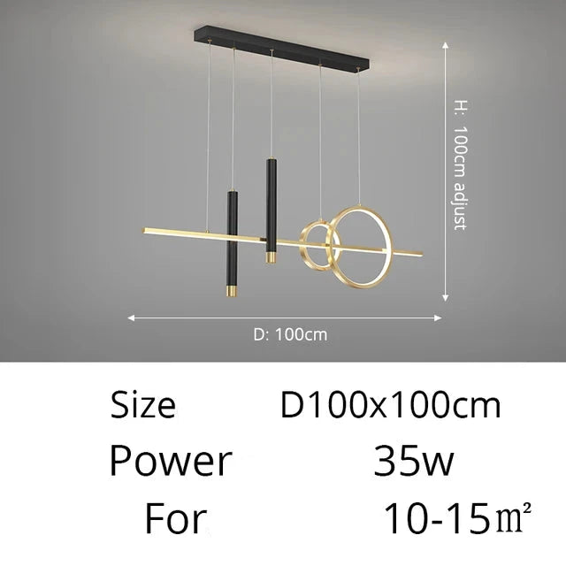 Lustre CircaLuxe | Lustre moderne pour cuisine avec éclairage Led - LUSTRINA