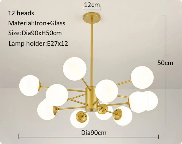 Lustre Douceur | Éclairage Élégant pour Salon et Chambre, Disponible en plusieurs tailles - LUSTRINA