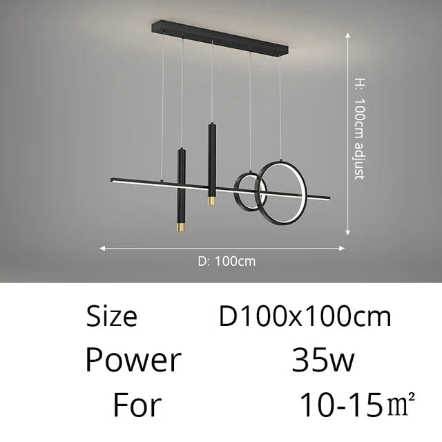 Lustre CircaLuxe | Lustre moderne pour cuisine avec éclairage Led - LUSTRINA