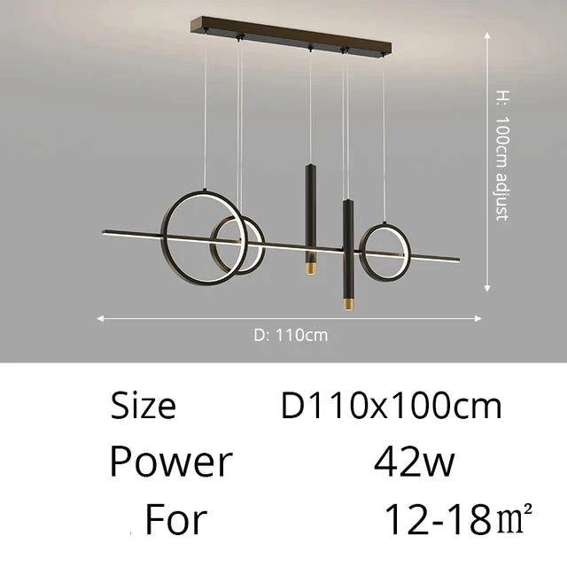 Lustre CircaLuxe | Lustre moderne pour cuisine avec éclairage Led - LUSTRINA