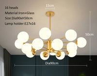 Lustre Douceur | Éclairage Élégant pour Salon et Chambre, Disponible en plusieurs tailles - LUSTRINA