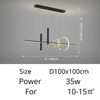 Lustre CircaLuxe | Lustre moderne pour cuisine avec éclairage Led - LUSTRINA
