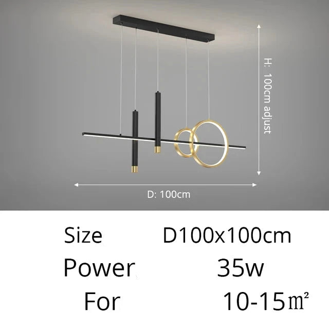Lustre CircaLuxe | Lustre moderne pour cuisine avec éclairage Led - LUSTRINA