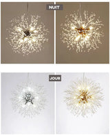 Lustre Dandelion | Luminaire suspendu doré ou argenté  - LUSTRINA