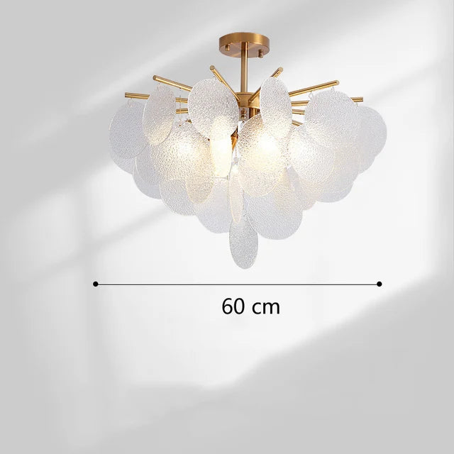 Lustre Art Déco en Verre | Lustre salon en Verre Raffiné - LUSTRINA