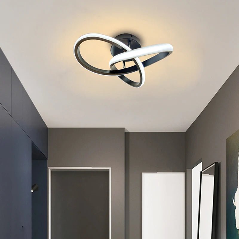 Anneaux Moderne LED | Luminaire noir ou blanc Led - LUSTRINA