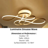 Sinuoso Wave | Éclairage Chic pour Salon - LUSTRINA