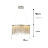 Lustre Aura Luxueuse | Chaînes dorées et abat-jours colorés pour une Ambiance Unique - LUSTRINA
