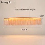 Lustre Aura Luxueuse | Chaînes dorées et abat-jours colorés pour une Ambiance Unique - LUSTRINA