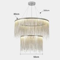 Lustre Aura Luxueuse | Chaînes dorées et abat-jours colorés pour une Ambiance Unique - LUSTRINA