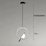 Oiseau d'Ébène | Suspension LED en Aluminium prestige pour Décoration Élégante - LUSTRINA