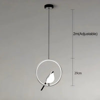 Oiseau d'Ébène | Suspension LED en Aluminium prestige pour Décoration Élégante - LUSTRINA