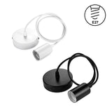 Kit de Suspension Luminaire E27 - Câble 1m/1,5m - Noir/Blanc - LUSTRINA