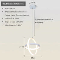 Orbitale LED | Suspension chic Noir ou Blanc - LUSTRINA