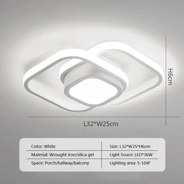 Anneaux Moderne LED | Luminaire noir ou blanc Led - LUSTRINA